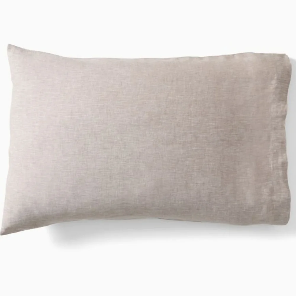 West Elm European Flax Linen Standart Sham,Retail Price $54.00US,Color Dark Flax